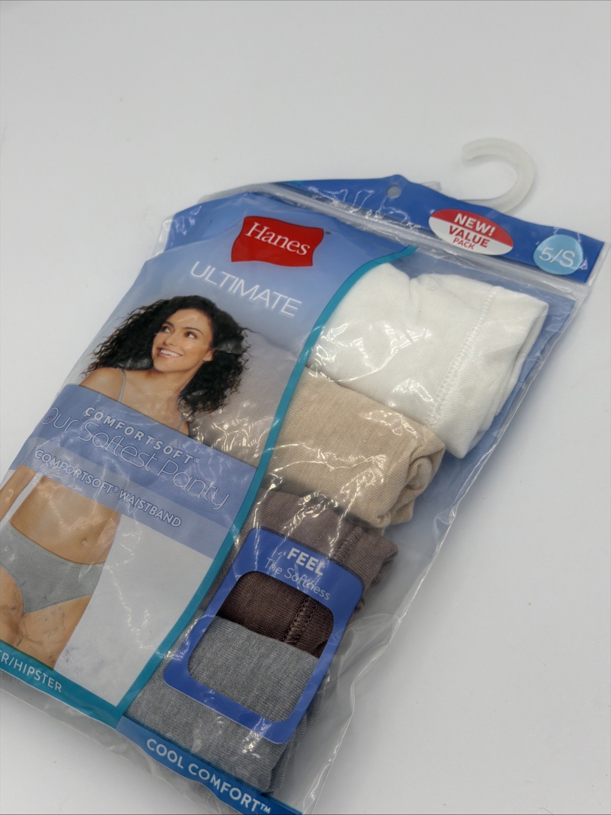 Hanes Ultimate Women’s 4-pk Comfort Soft Hipster Panties 47HUSH Tans 5/S