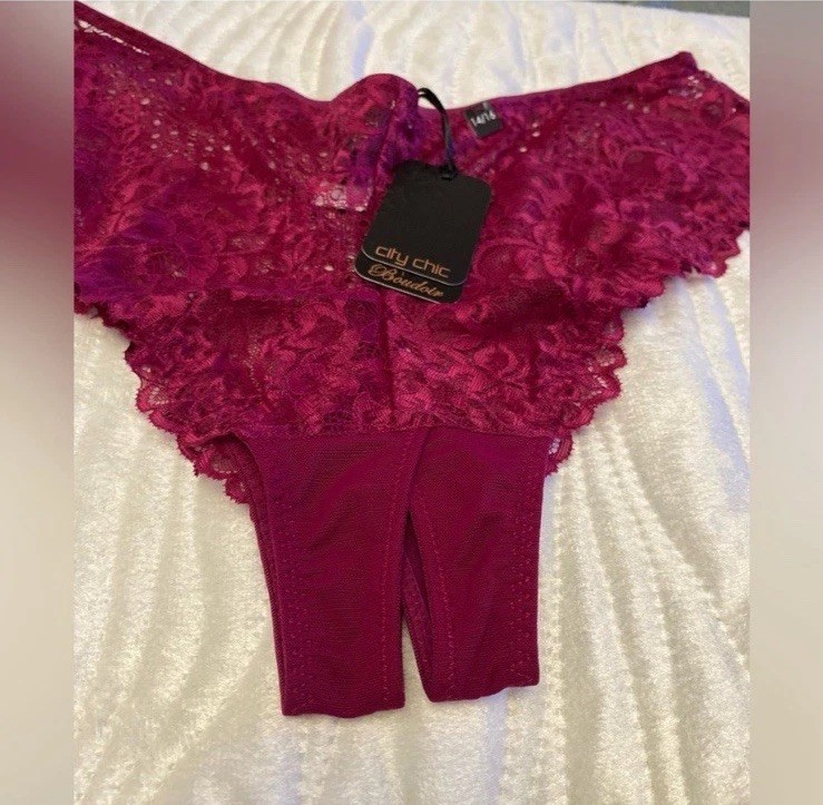 City Chic Women’s Plus Size Panty -Allure Ouvert Cheeky size 14-16