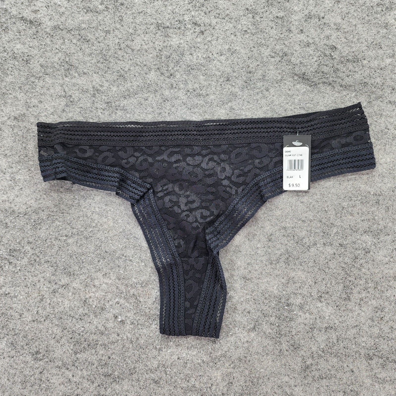 Fredericks of Hollywood Panties Womens Large Demi Black Lace