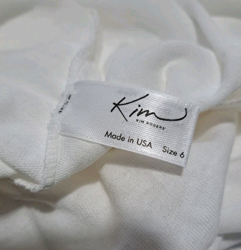Kim Rogers Soft 100% Cotton White Full Panty Panties Brief #506 Sz 6 USA