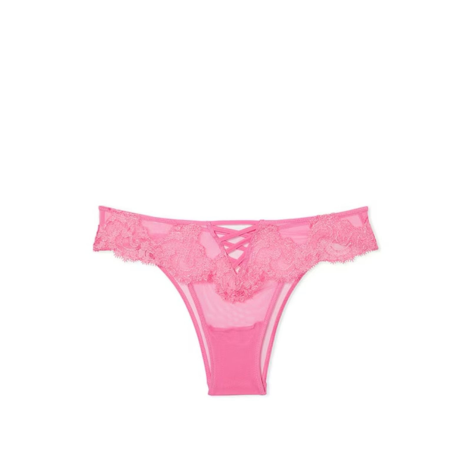 LARGE {Victoria’s Secret} Pink {Lace} Brazilian Slip Panty