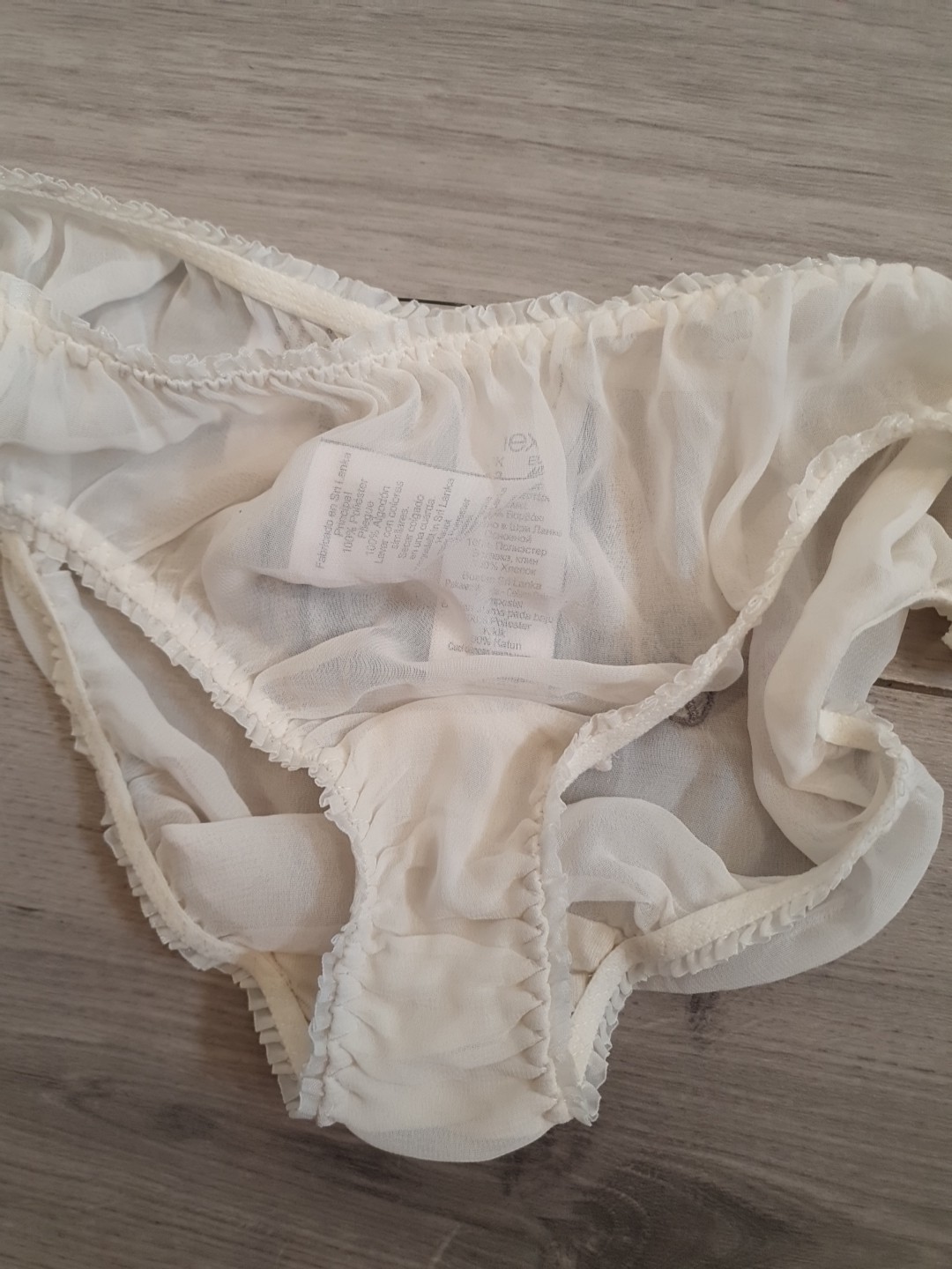 BNWT Next Ivory Chiffon & Blue Ribbon Embroidered Bridesmaid Panties Size 8
