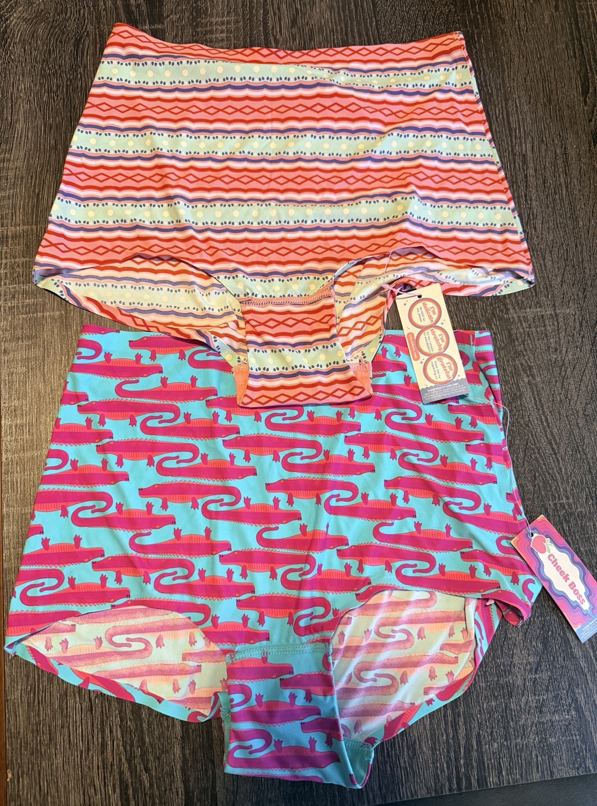 NWT Cheek Boss Boyshorts Assorted designs 2pk Size Large