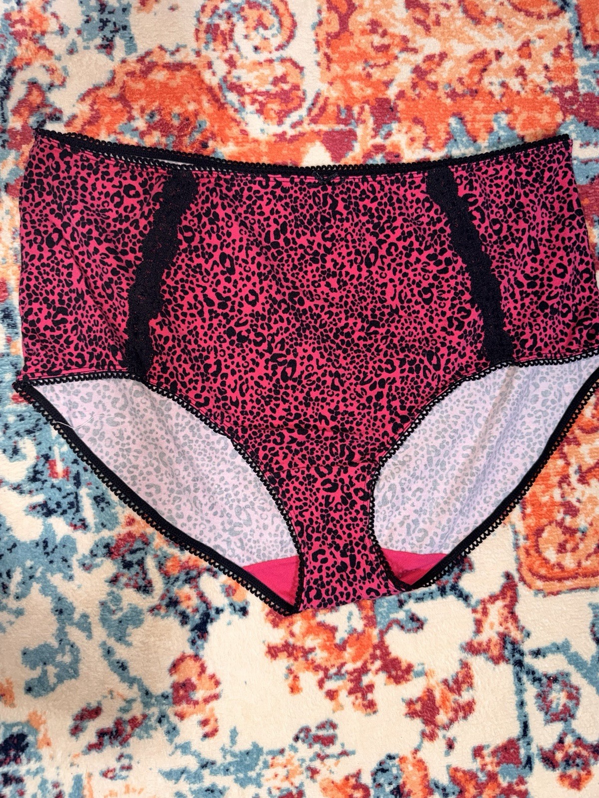22/24 Lane Bryant Cacique Full Briefs Pink Leapord Print