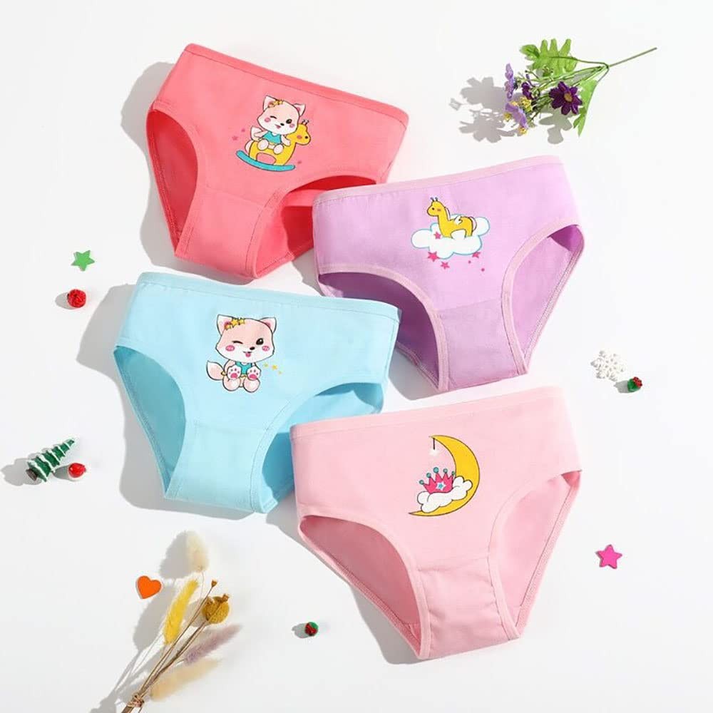 Girls Underwear Cotton Briefs Underpants 8 Pack, Flamingo and Cat, …