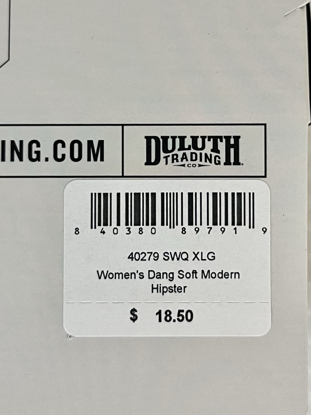 Duluth Women’s Dang Soft Underwear Modern Fit Hipster/ Swan Print ~ XL (18-20)
