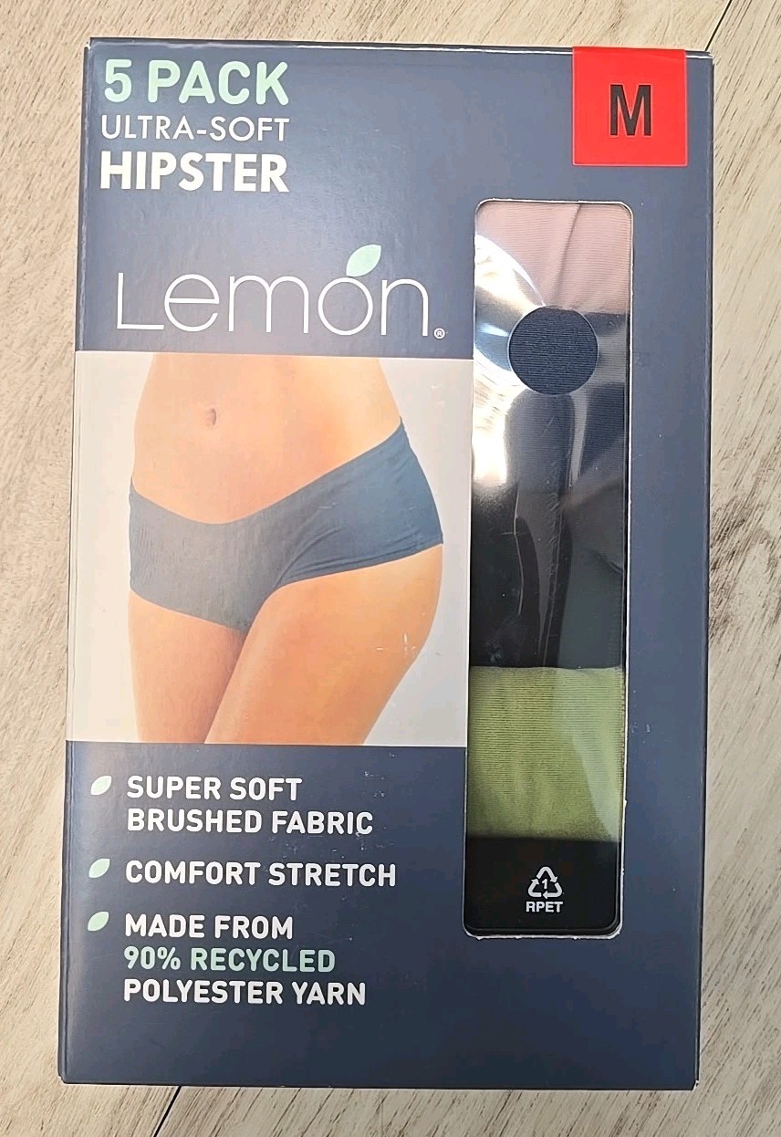 Lemon Ladies’ Ultra Soft Hipster, 5-pack Comfort Stretch Ultra-Soft Medium NEW