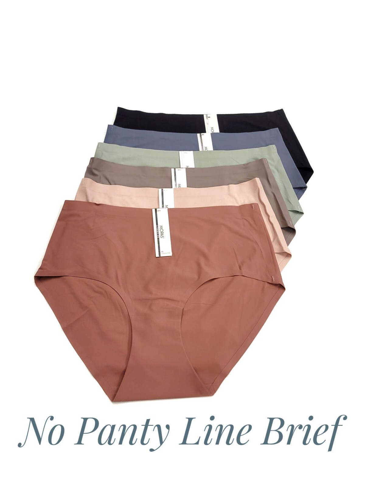 6pk Mopas Women’s Seamless Invisible Panties No Show Laser Cut Briefs Underwear