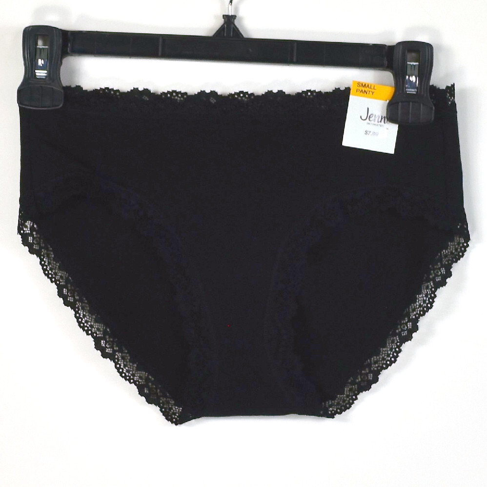 Jenni Womens Cotton Blend Lace Trim Hipster Solid Choose Size & Color New Panty