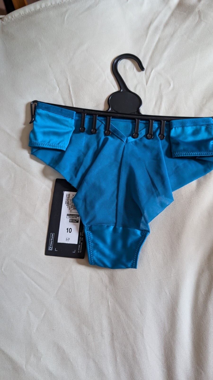 M&S Size 10 Autograph Allure Brazilian Knickers Luxury Swiss Embroidery Aqua