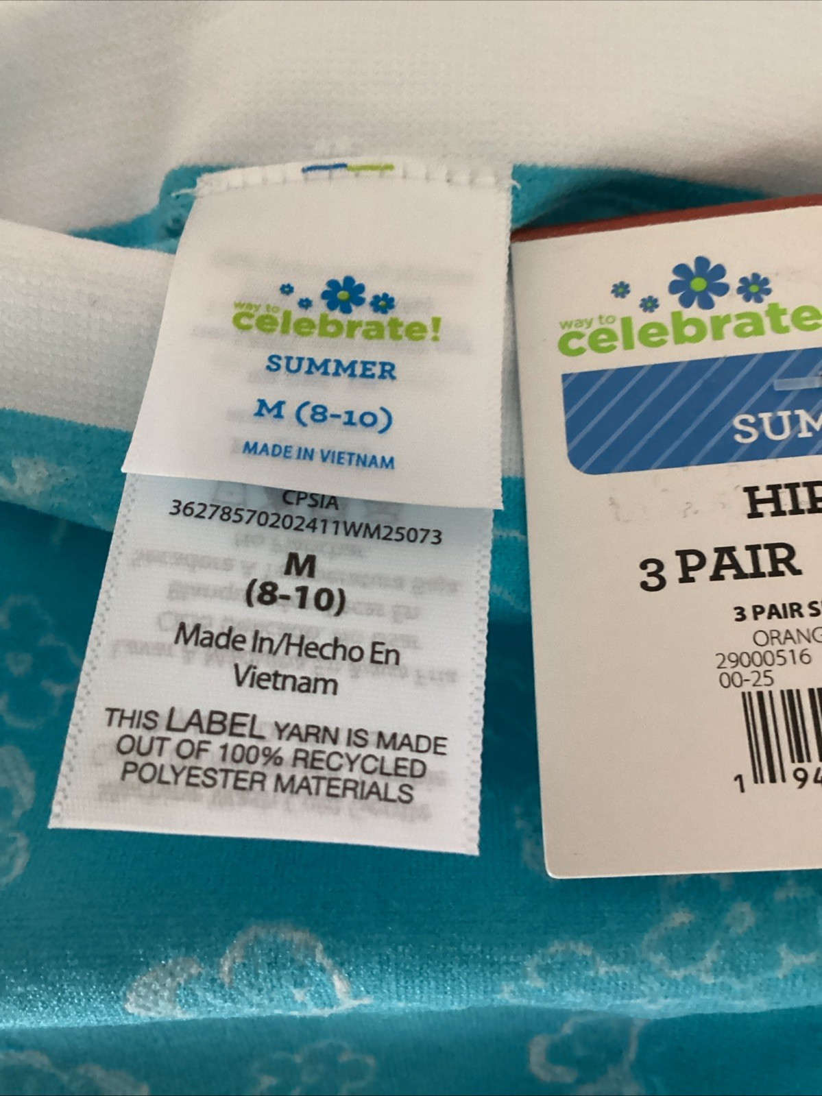 CELEBRATE! SUMMER 3-Pack SEAMLESS HIPSTER Panties Sz. M*