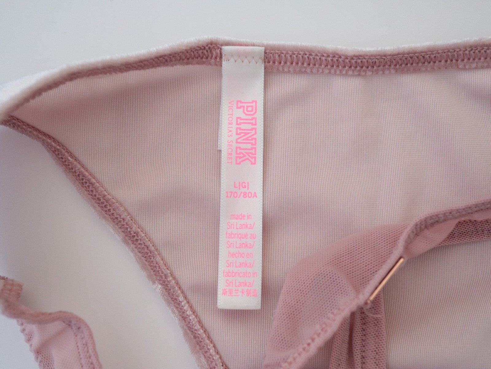 2 NEW Victoria’s Secret 2021 PINK Velvet Striped Thong Panty Lot LARGE