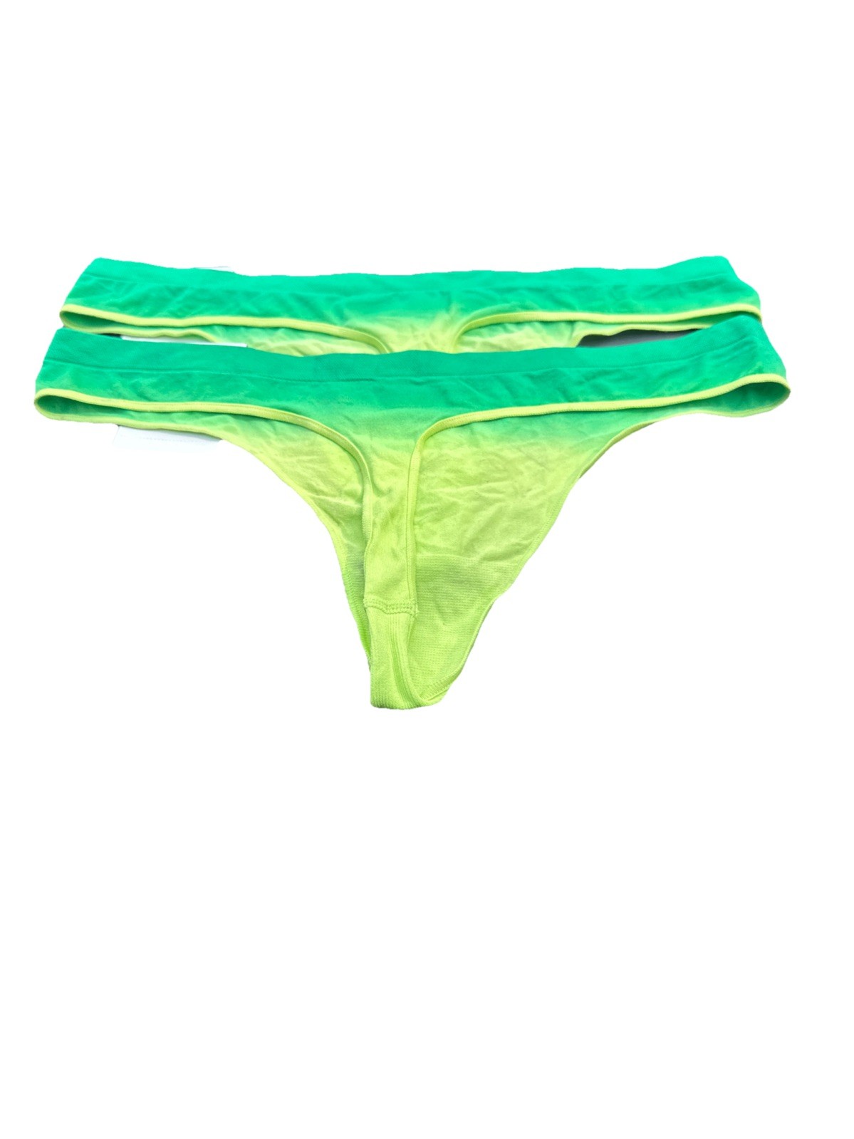 No Boundaries Women’s Seamless Thong Green ombre New L(11-13) 2 Pk
