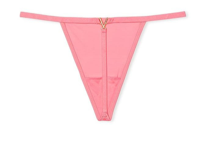 VICTORIA’S SECRET VERY SEXT V HARDWARE V STRING PANTY PINK ROSES SIZE M