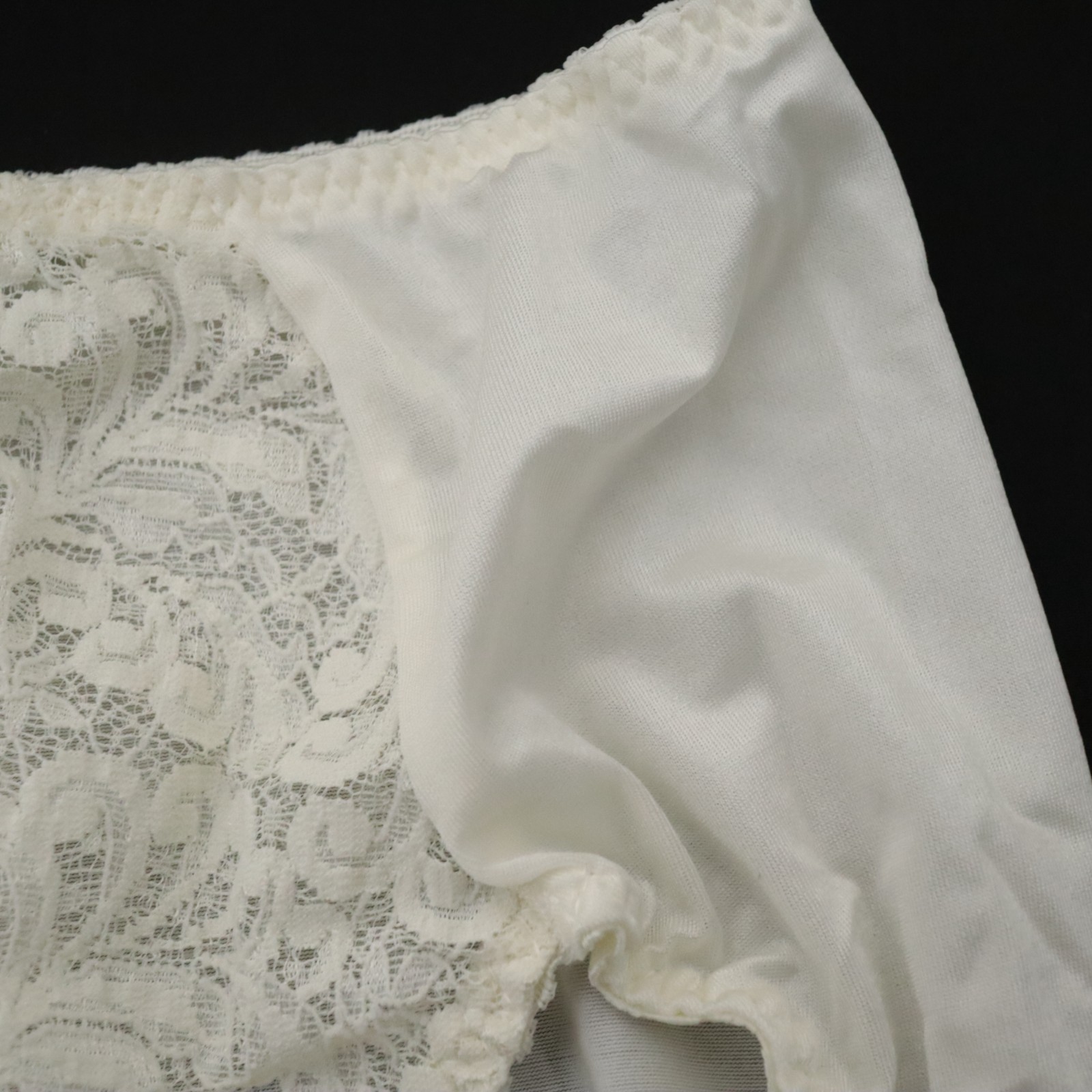 NEW Warner’s VTG 90s Lace Charmers Silky Lace High Cut Brief Panty LARGE