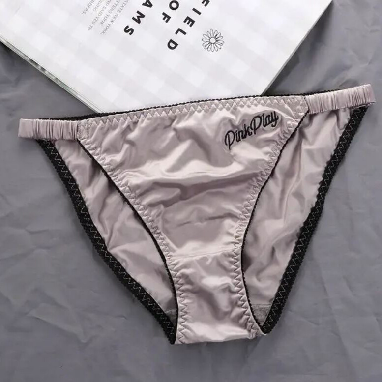 Sexy Womens Satin Panties Thongs Glossy Underwear Low Waist Briefs Underpants