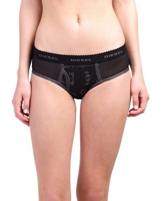 Diesel Womens Ladies Panties Briefs Medium Black Grey Logo Cool 360 UFPN Oxy New