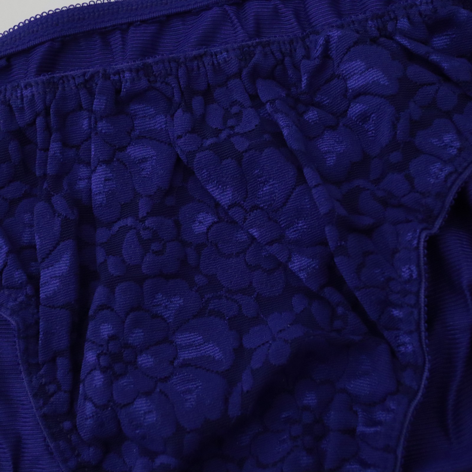 NEW Fruit of the Loom VTG 90s Lace Silky Antron Nylon High Cut Brief Panty LARGE
