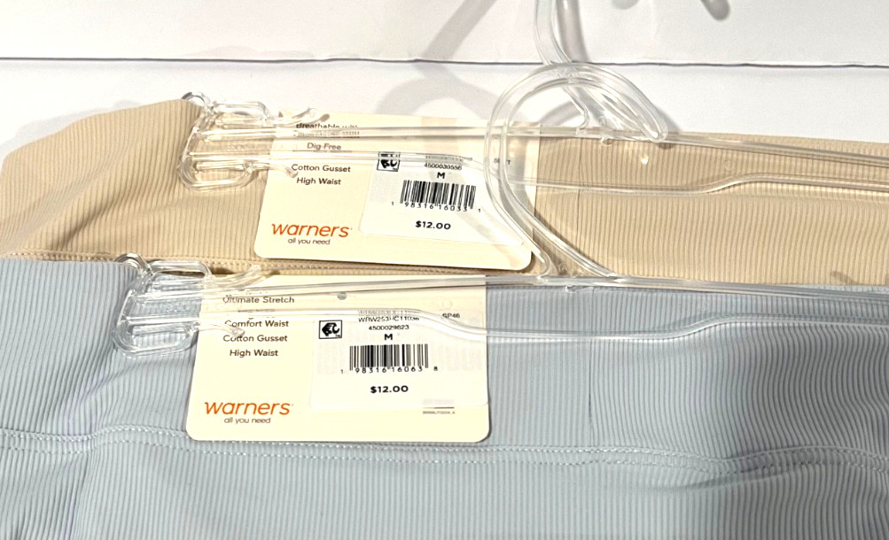 Warners Hi cut panties~2 pair high waist breathable size 6/M