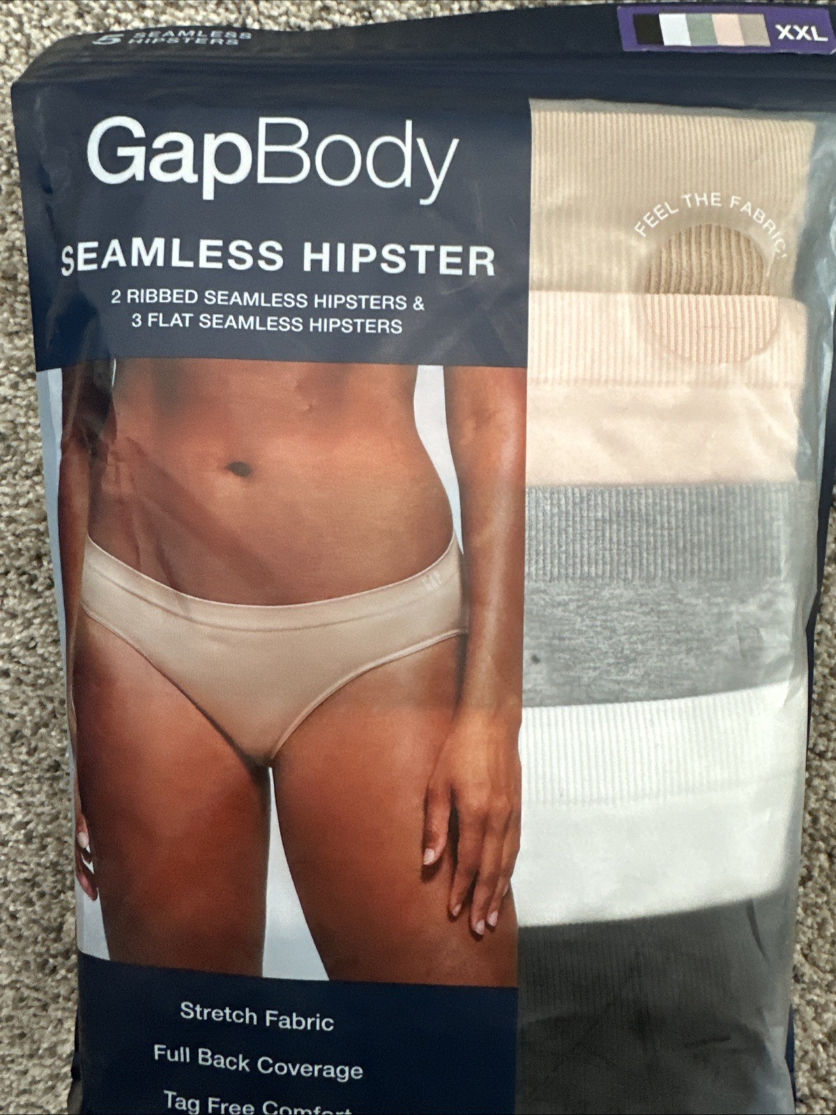 GapBody Women’s 5 Pack Seamless Hipster Panty Size XXL Multi Panties Underwear