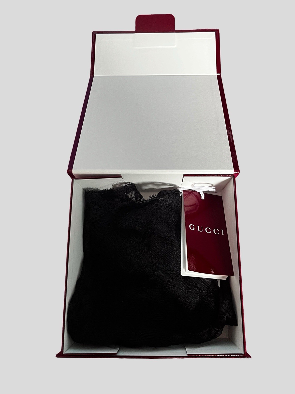 Gucci GG Embroidered Tulle Highwaisted briefs Size M UK 10-12 With Box