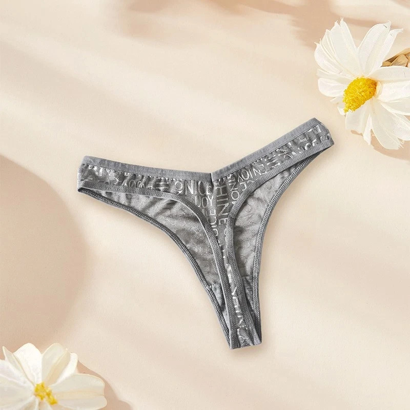 6 Pack Lot Sexy Womens Letter Print Thongs Panties Underwear Lingeries Briefs