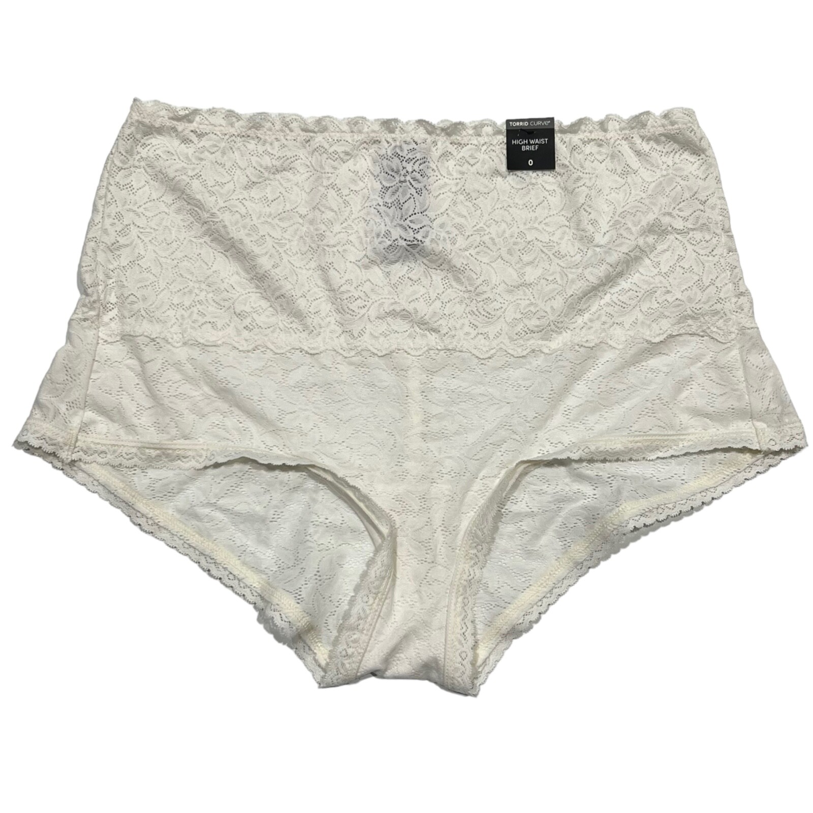 NWT TORRID High Waist Brief Pantie Sz 0X-1X-3X-4X Ivory Cream Lace