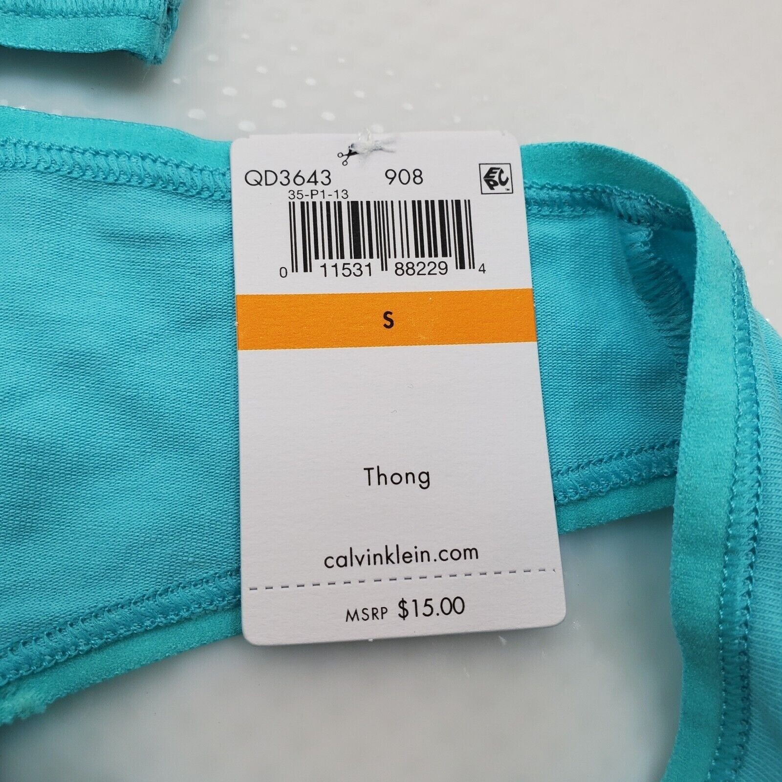 Calvin Klein 3 pack Women’s Form Thong Ripple color light blue Size small-$45