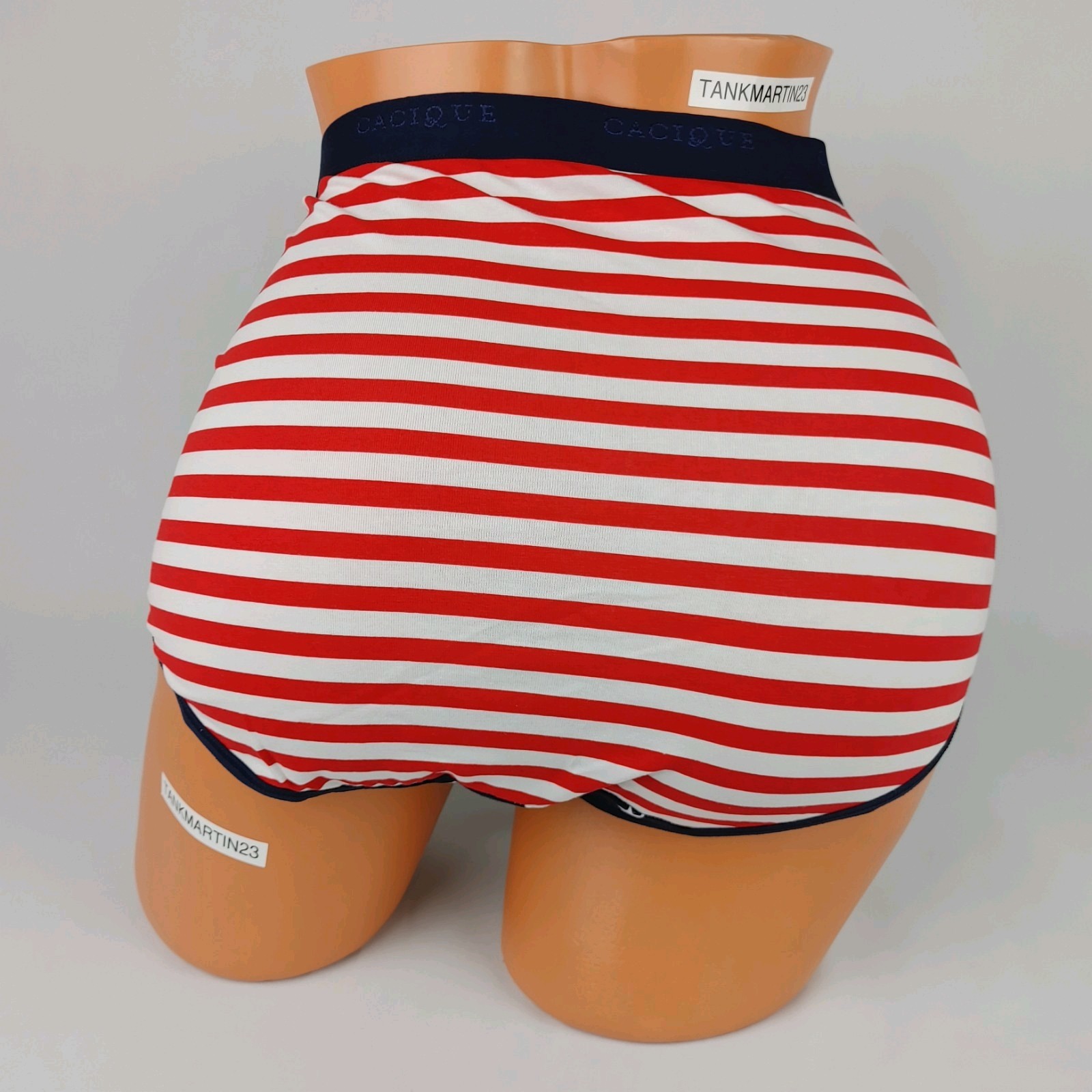 NWT LANE BRYANT CACIQUE COTTON FULL BRIEF PANTY PLUS 14/16 RED WHITE BLUE STARS