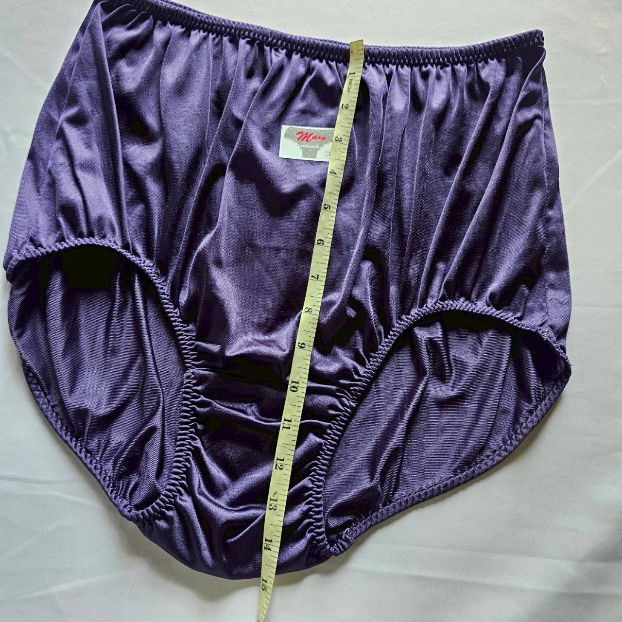 12 Plus Underwear Granny panties Nylon Woman Man Briefs Soft Silky Waist 44″-48″