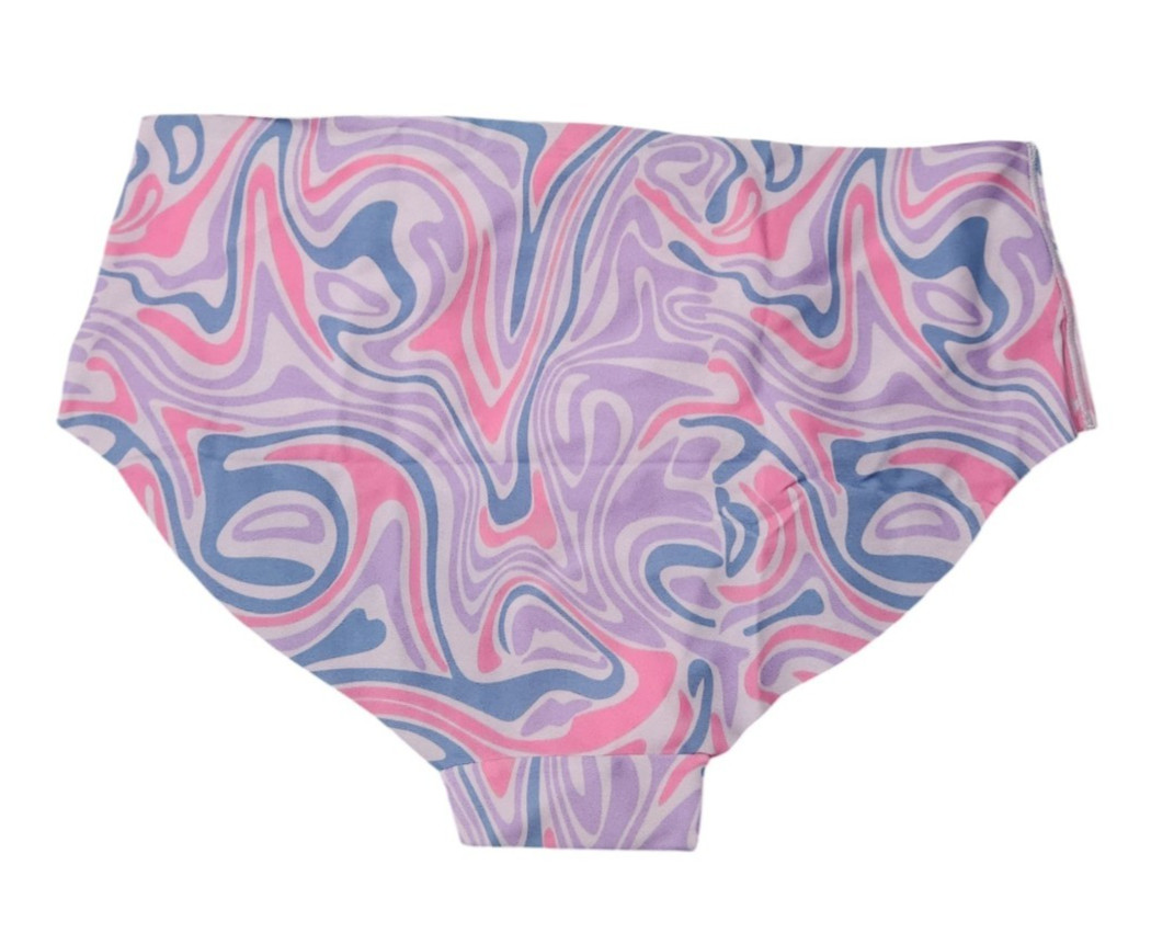 Parade Womens M Universal Hip Hugger Underwear Panty Swirly Groove Pastel 11029A
