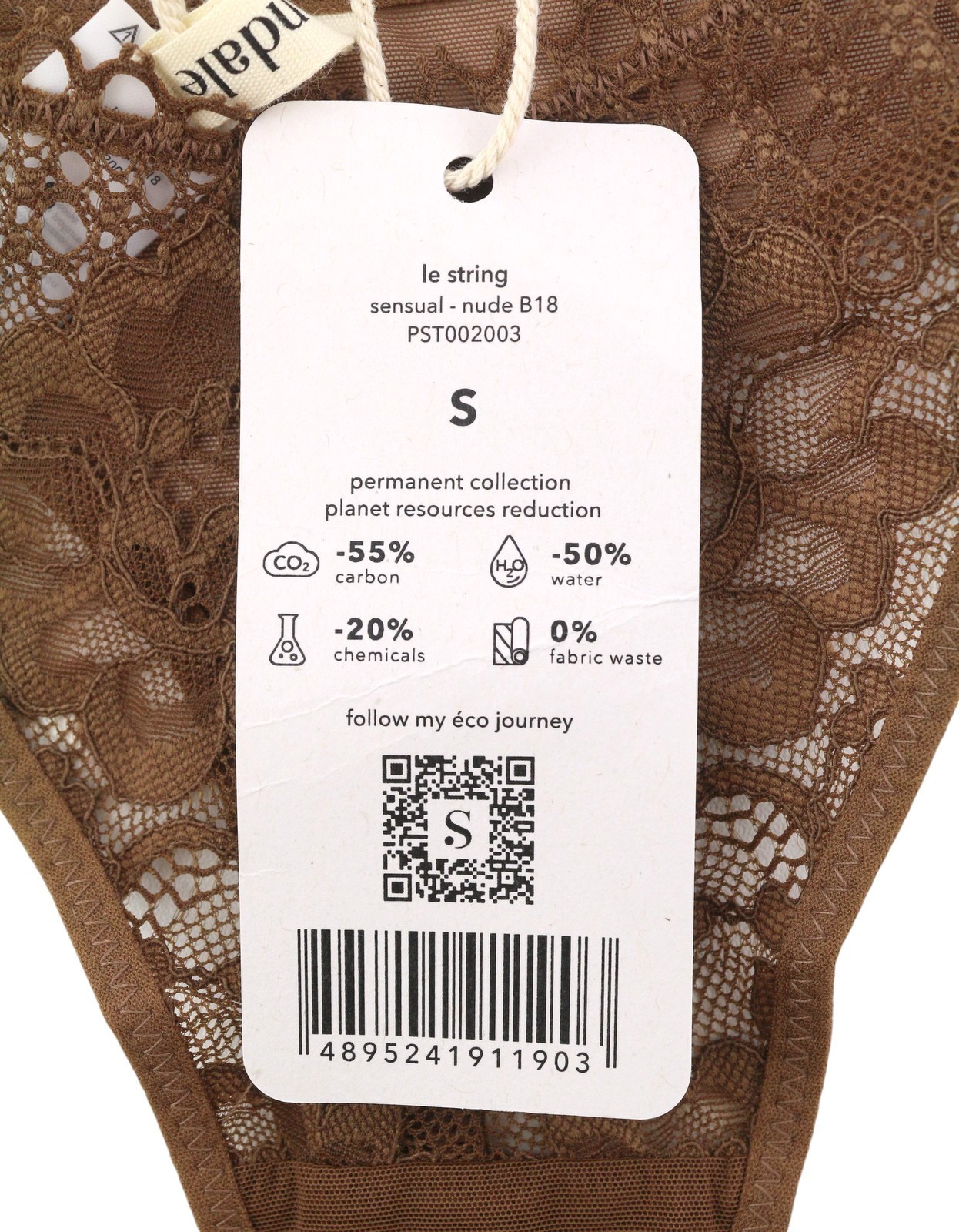 SCANDALE Le String Sensual-Nude B18 Women’s Slip S Sheer Lace 2-Pack