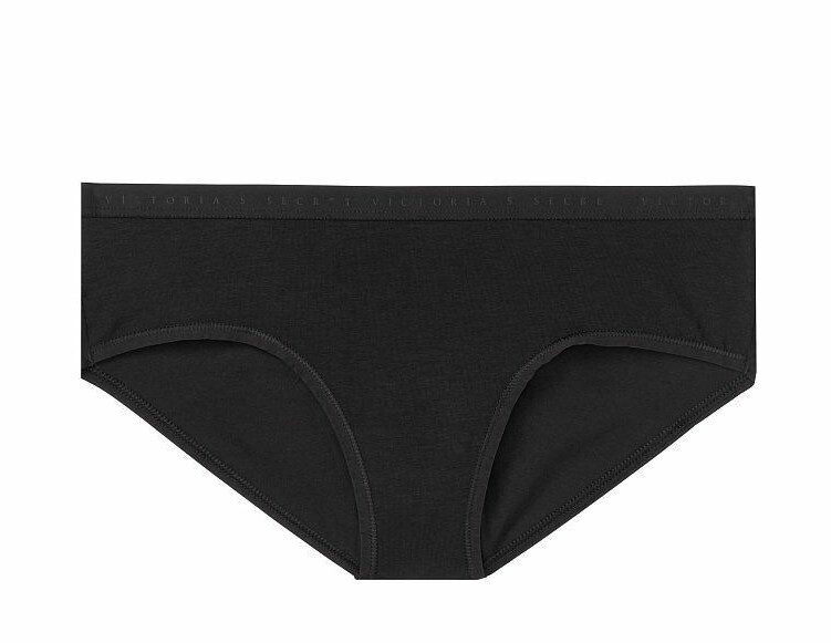 Victoria’s Secret Sexy Hiphugger Solid Black w/Logo Waistband Large NWT
