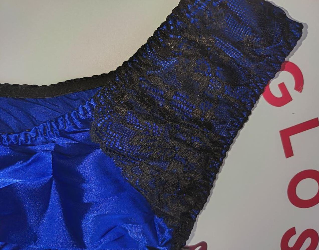 Women’s royal blue satin panties soft plus size silky knickers size 4XL 24