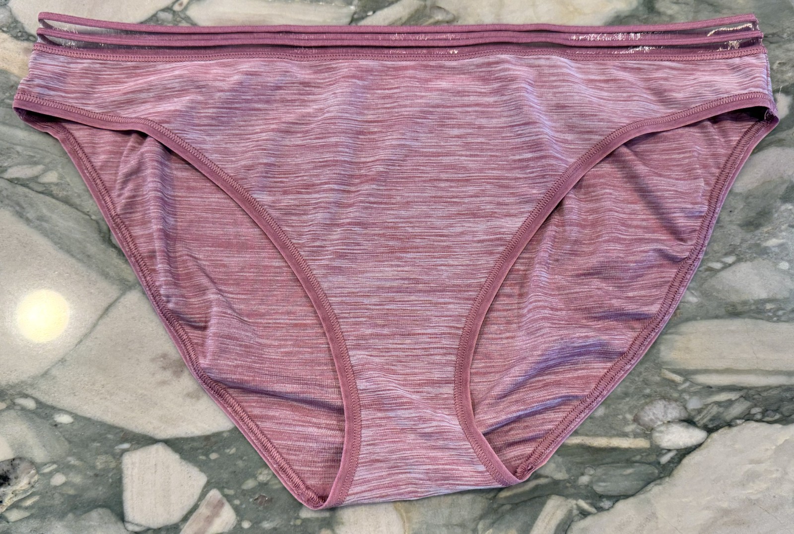 NEW Victoria Secret Everyday Perfect T-Shirt Bikini – Light Bordeaux Marl – XL