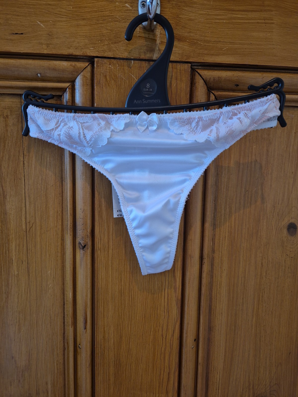 BNWT – Ann Summers Thong – Size S (8-10) – White – Adriene – RRP £12