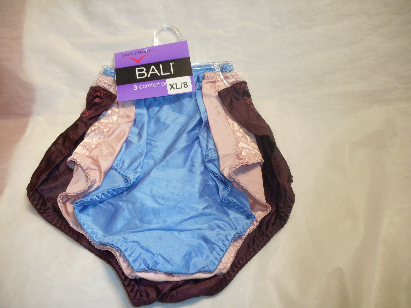 3 PK Bali Multicolor Double Support Brief Panty Medium,Large, XL & 2X/9