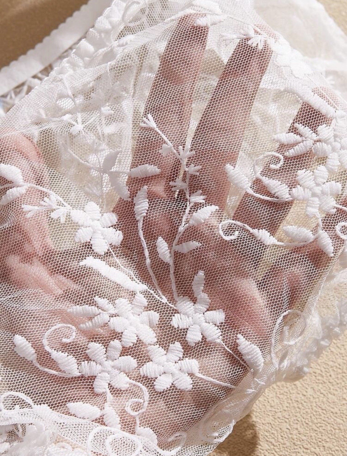 Bohemian Lace Sheer White Brief Panties Knickers XL NEW Sissy
