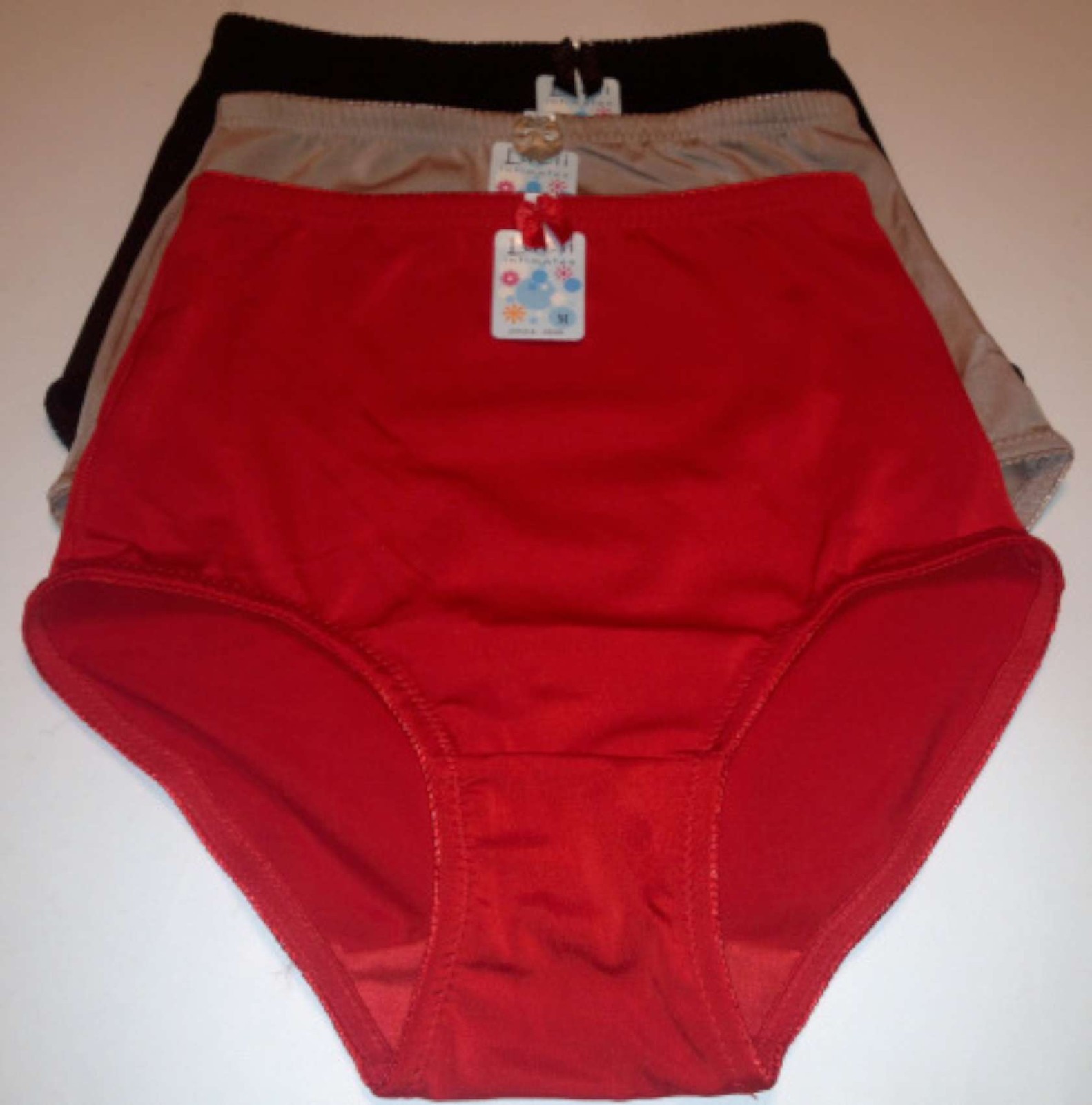 LUCII 4-WAY STRETCH UNDERWEAR 3 FULL BRIEF PANTIES SPANDEX 2XL, 3XL, 4XL & 5X