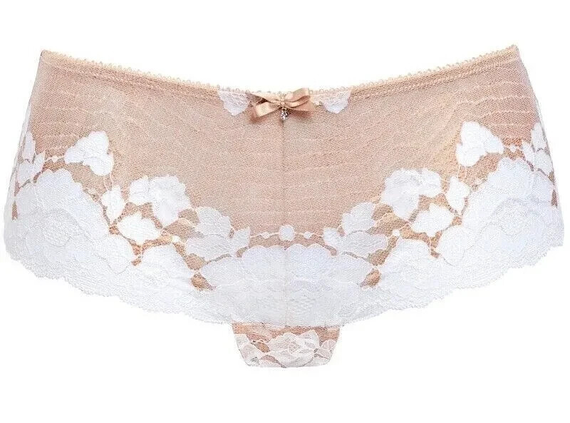 Fantasie Marianna Short Brief Size S 10 12 Latte Beige White Lace Knickers 9206