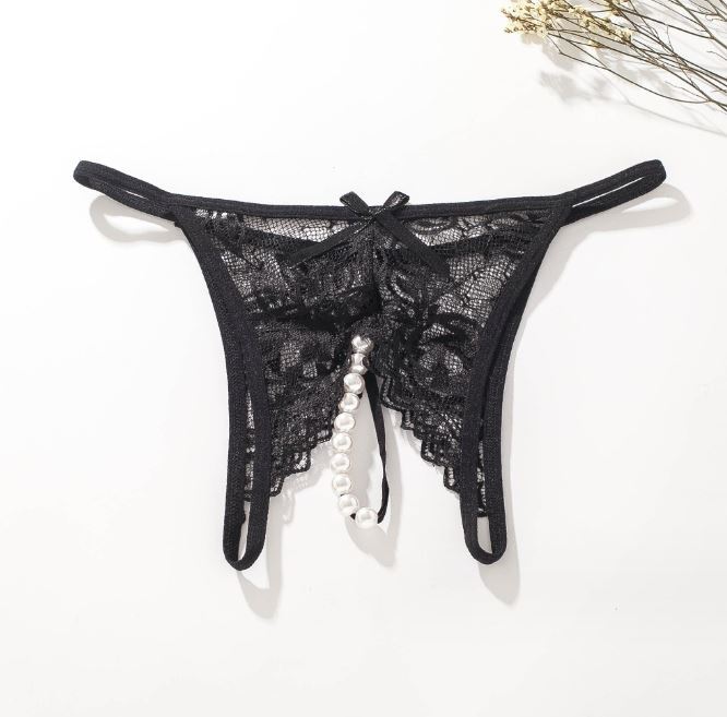 1 Pack Womens Sexy Lace Crotchles Panties Thong G-string See Through Knickers