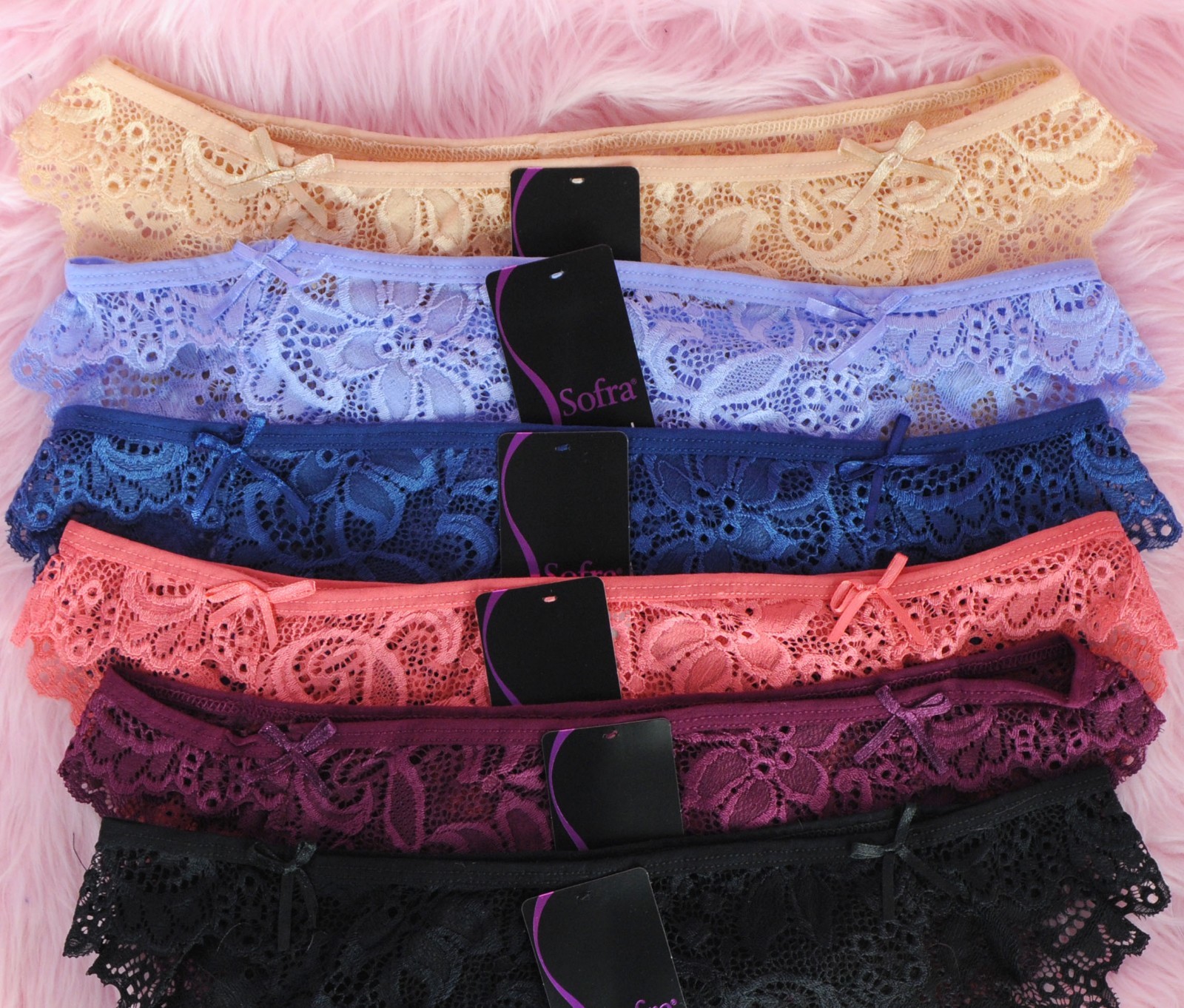 Sofra All Lace Nylon Exotic Sheer Sissy Cheeky 6 Colors! Bikini Panties sz L