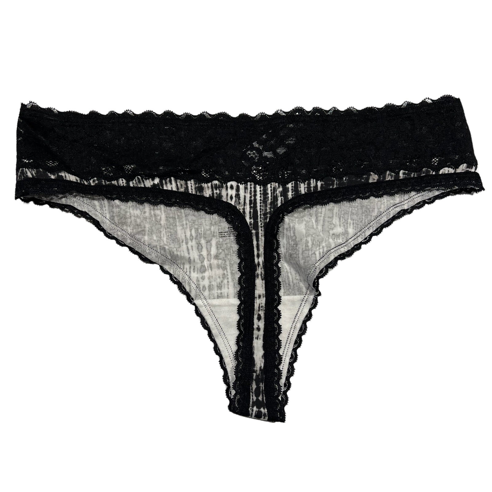 NWT TORRID Thong Pantie Underwear 0X-1X-2X-3X-4X Jersey Lace Black White