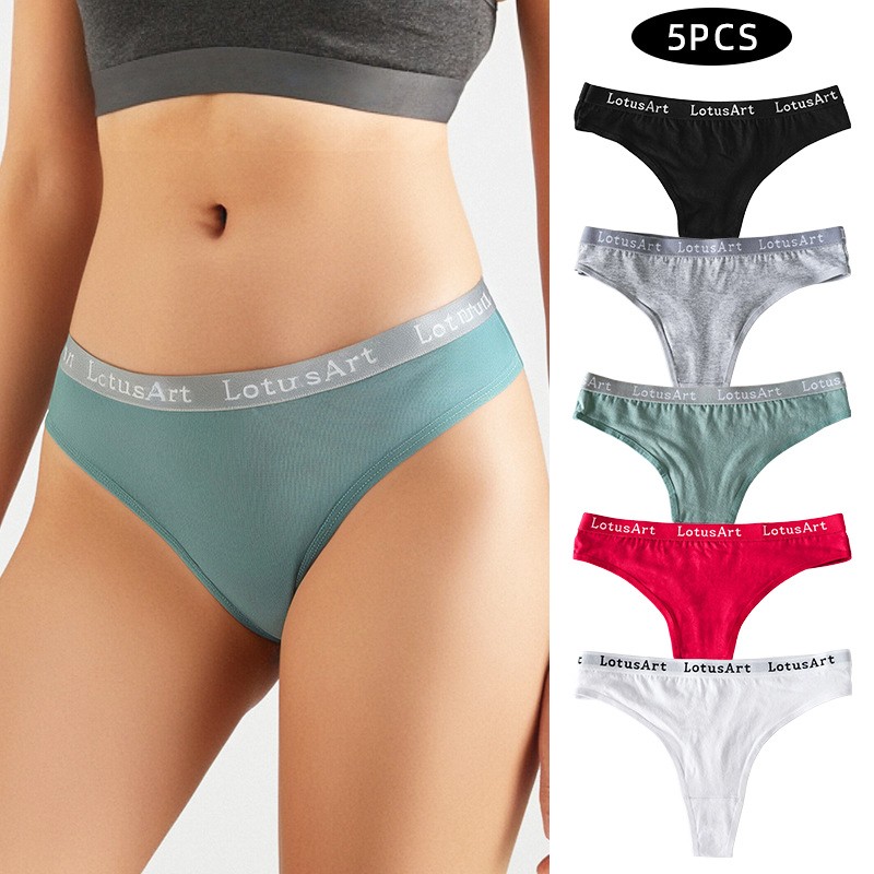 5 Pack Lot Ladies Womens Sexy Panties Thongs Briefs Comfort Underwear Lingeries