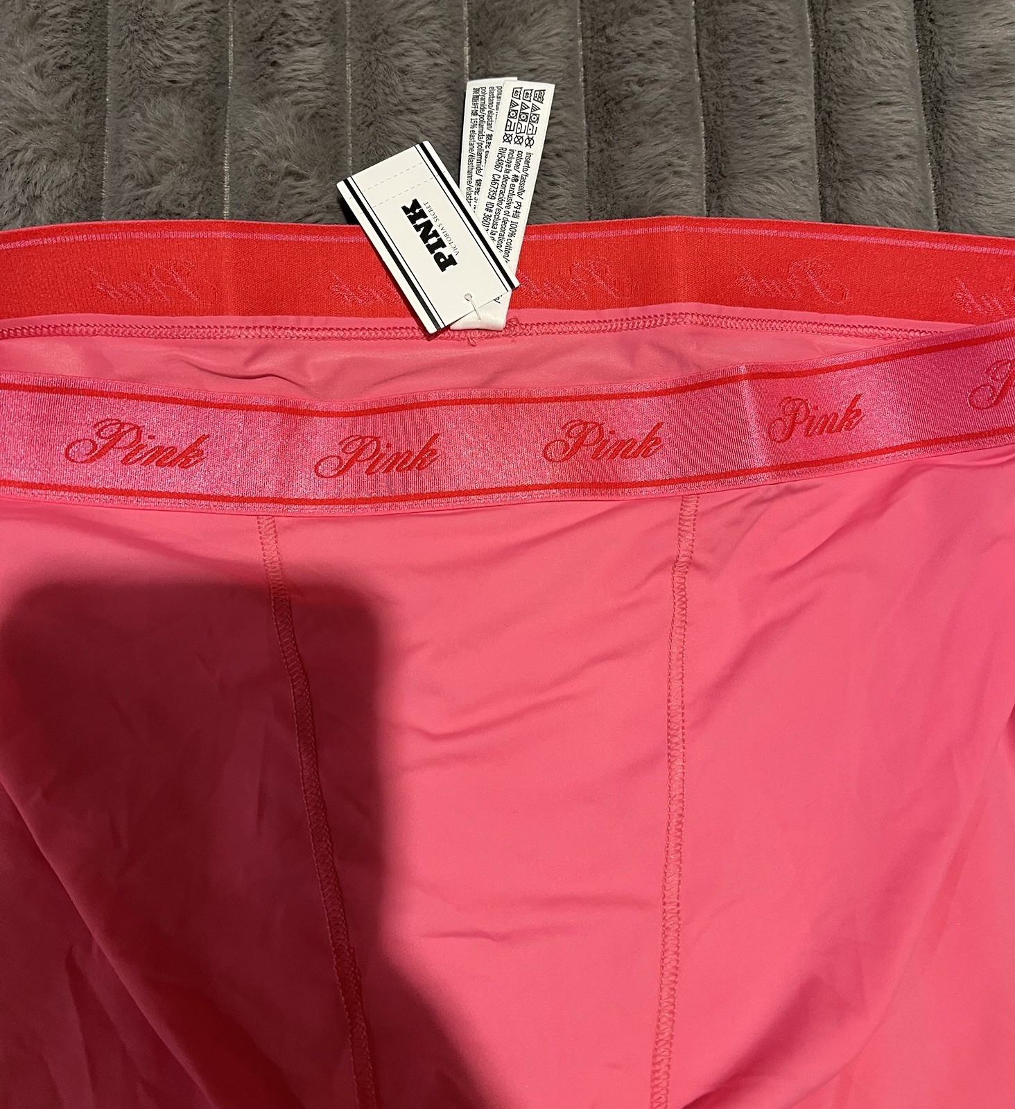 VICTORIA’S SECRET PINK HIGH WAIST BOYSHORT MEDIUM STRETCH NEW TAGS POLYAMIDE
