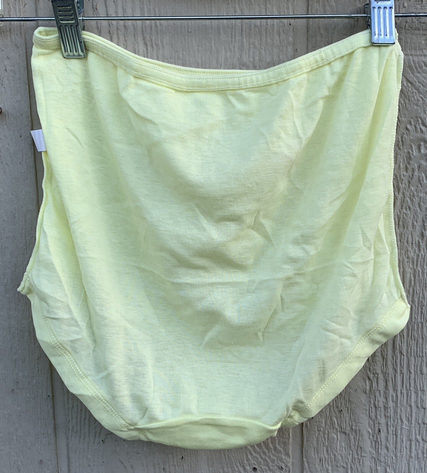 Floral Embroidered Panties Briefs pastel pale yellow So-en Size L