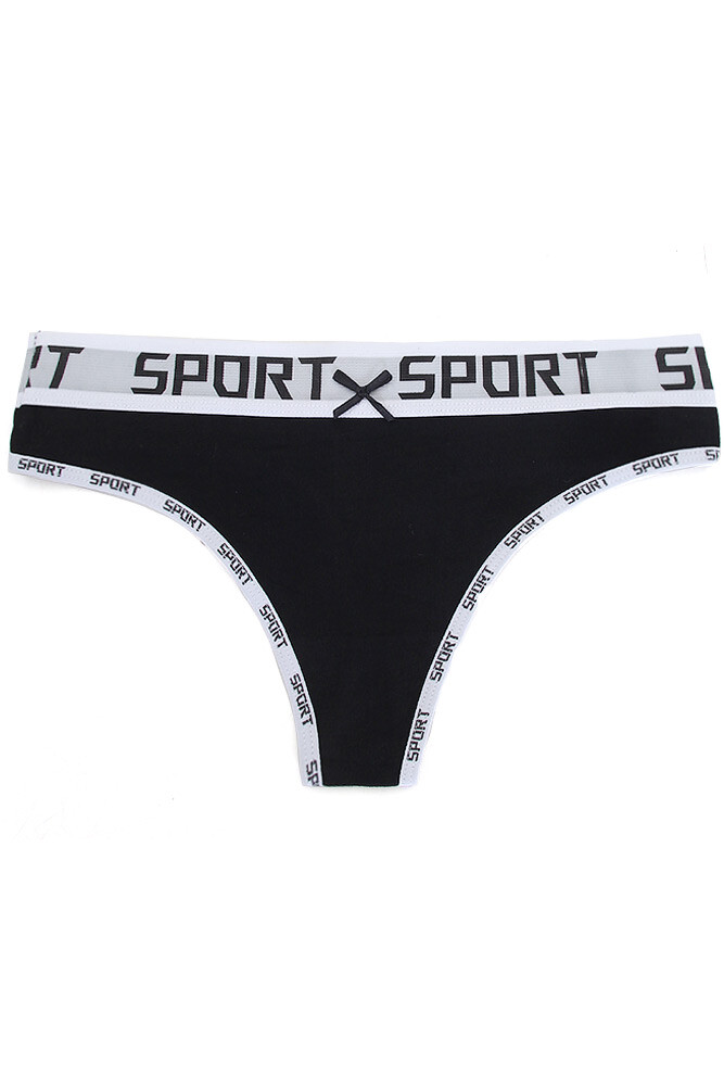 ScarvesMe 12 pack Women’s Assorted Sport Band Cotton Comfy Sexy Thong Panties
