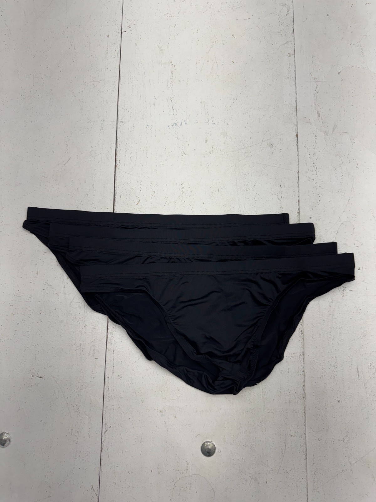 Shein Solid Black 4 Pack Basic Briefs Womens Size Large