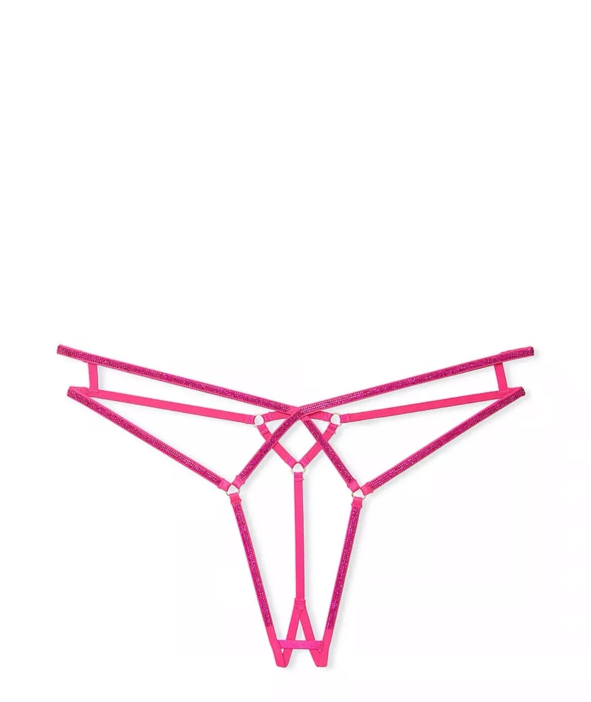 Victoria’s Secret Very Sexy Open Shine Straps Strappy Thong Panty String Pink M