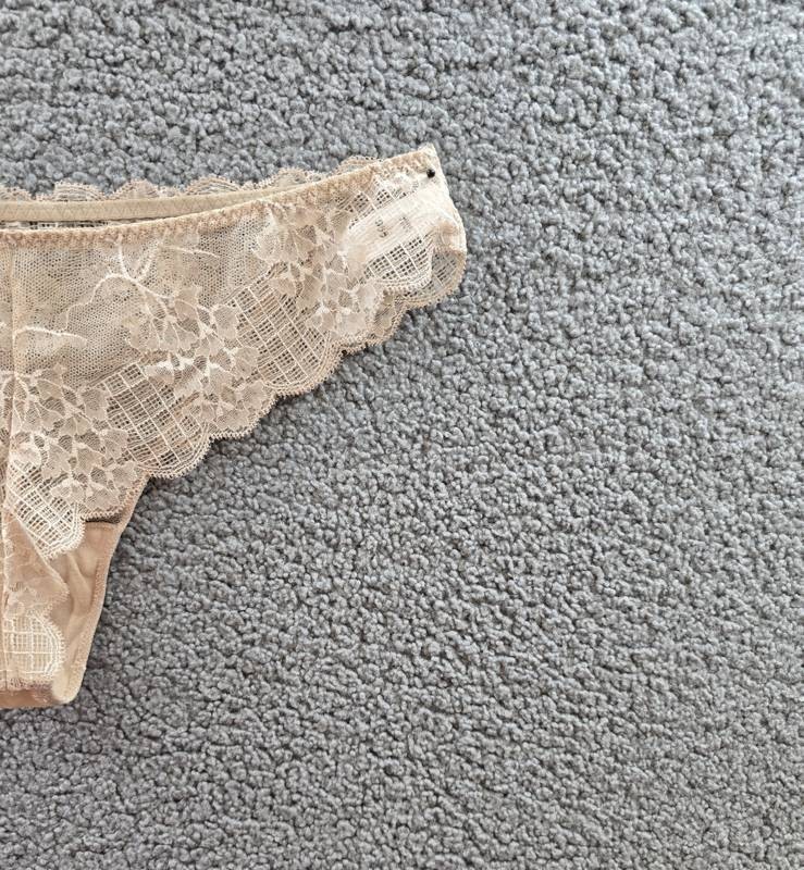Simone Perele Reve Lace Tanga Scalloped Mid Rise Panty Women’s Nude Pull On